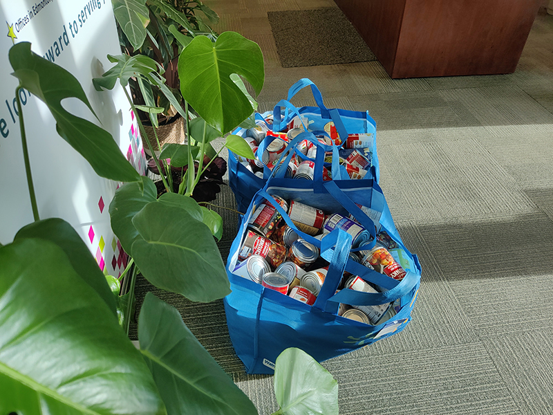 Our donations on their way to Edmonton's Food Bank | Goodkey Show Services