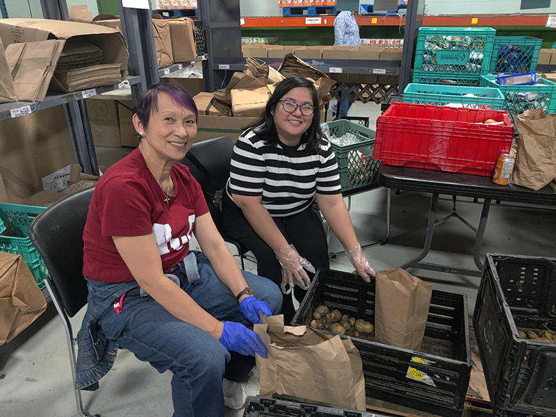 Our volunteers helped pack potatoes and prepare food for distribution | Goodkey Show Services