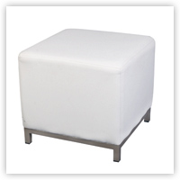 White Leather Cube